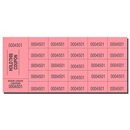 Auction Tickets - 500 Sheets - Red (National Bingo) by NATIONAL BINGO