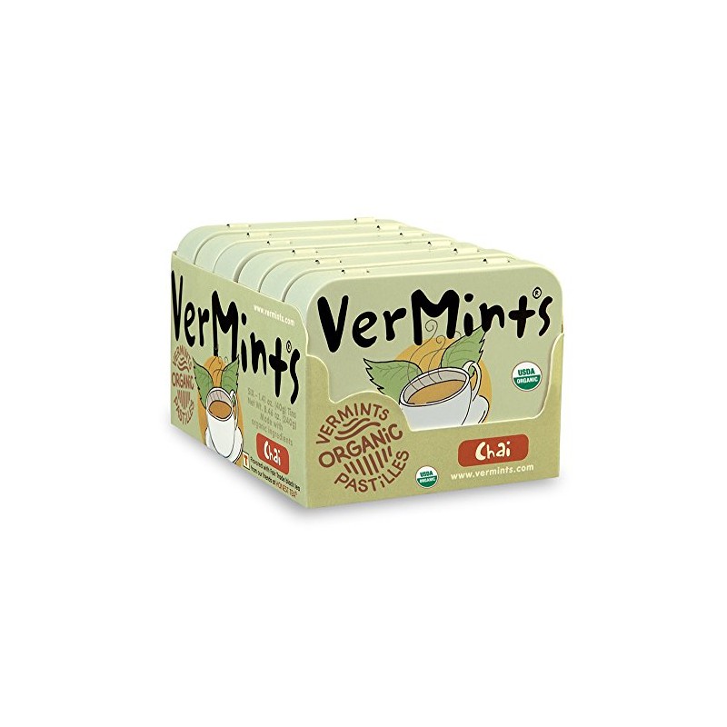 Organic Breath Mints by VerMints, Chai Flavor, All Natural Pastilles,