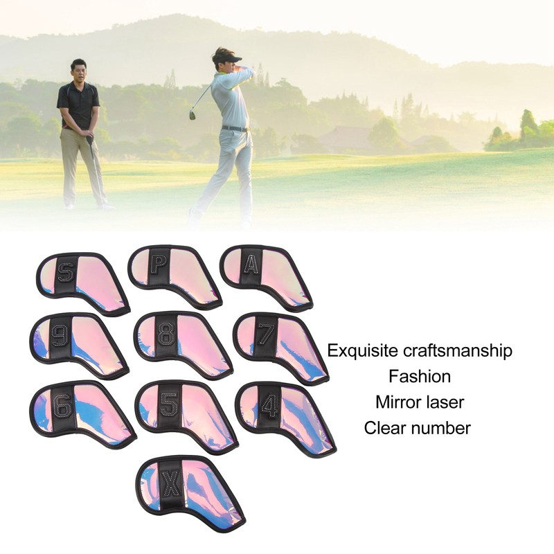 10 PCS Golf Club Head Covers PU Fabric Surface Stylish