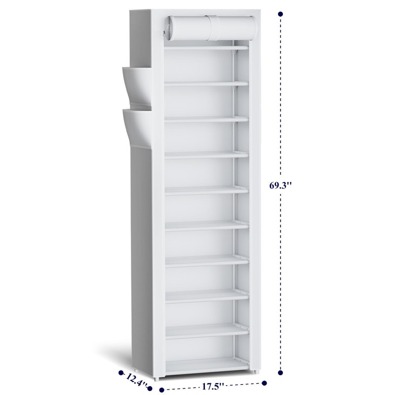 Kitsure Shoe Rack - 10-Tier Large Capacity Shoe Organizer Shelf