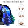 iBOSS Silk Tri Color Blue Green Purple PLA PRO Filament,