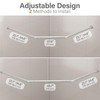 Yampos Diamond Shaped Corner Shower Curtain Rod, [Both Sides: 22"-34.8",
