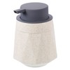 sourcing map Foaming Soap Dispenser 400ml/13.5oz Beige Ceramic Foaming Soap