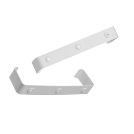 110x55mm / 4x2 inch Rectangular Ducting Ventilation Mounting Clip - White Plastic Support Bracket for Flat Channel Duct/Pack of x2