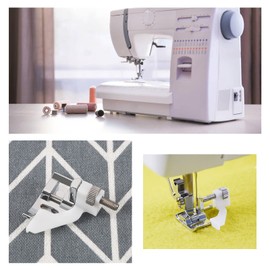 The Lord of the Tools 2 x Blind Stitch Hem Foot Presser Feet Compatible with Most Low Shank Sewing Machines Snap On Edge Stitching Lace Fabric Edge Joints