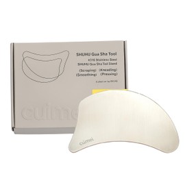 SHUHU Stainless Steel Gua Sha Tool for Face & Body – Ergonomic Facial Massager with Travel Pouch – Self-Care Skincare Gift for Beauty Routine, Lymphatic Drainage & Muscle Relief