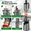 Cold Press Juicer, Masticating Juicer with 5.4" Wide Feed Chute,