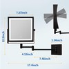 Ruacq Rechargeable Wall Mounted Makeup Mirror with Lights, Double Sided