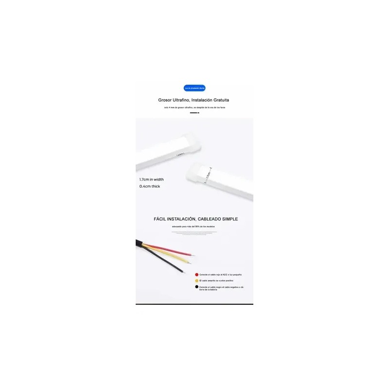 2pcs Tiras De Luz Led En El Automóvil De 30