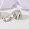 Navirix Rhinestone Rings for Women,Sparkle Crystal Stackable Stretch Rings Set,Glitter