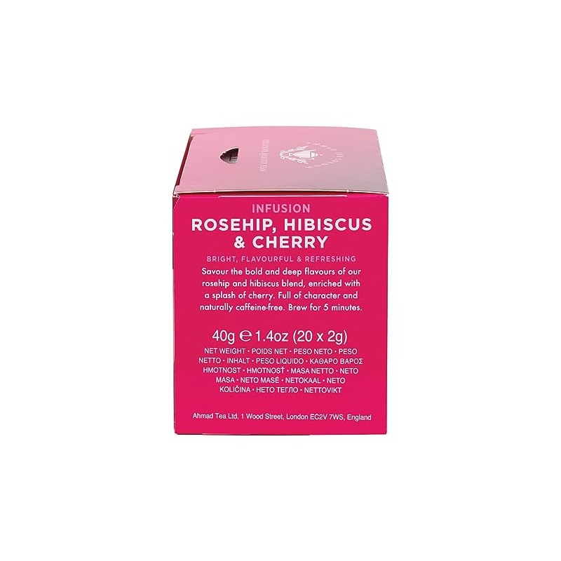 Ahmad Tea Ahmad Tea Herbal Tea, Rosehip, Hibiscus, & Cherry,