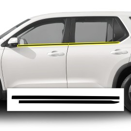 Clearsurface Fits Honda Pilot 2023 Side Window Chrome Delete Decal Blackout Vinyl Trim - Gloss Black