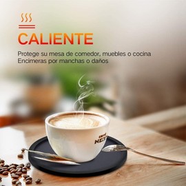 Posavasos para Bebidas de 8 Piezas con Soporte, Posavasos de Silicona Antideslizante para protección de Mesa, Juego de Posavasos Resistente al Calor