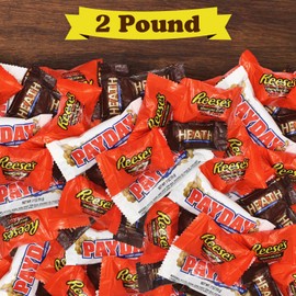 Bulk 2 Pound Chocolate Candy Bars Variety Mix – Individually Wrapped Assorted Candies For Graduation Parties, Office Snacks, Events & Candy Buffets
