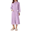 Ekouaer Women Zipper Robe Long Sleeve House Coats Velour Robes