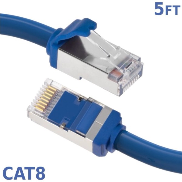 Universal 5FT Ethernet LAN Network Cat8 RJ45 S/FTP Cable Shielded