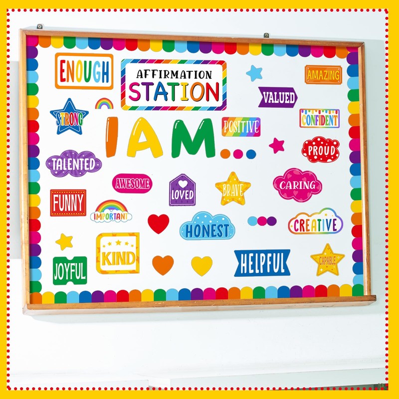 Mooliwe Affirmation Station Bulletin Board Set Motivational Bulletin Board for