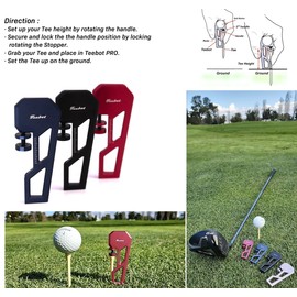 Teebot PRO - Precision Golf Tee Height Setup Tool for Consistent Tee Shots with Extreme Accuracy (Midnight Blue)