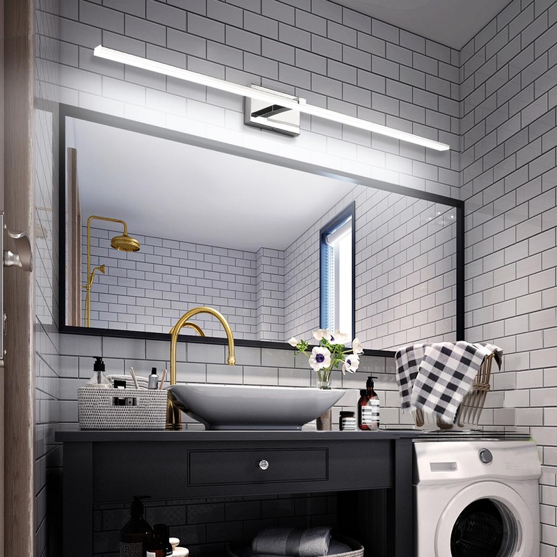 ZUZITO Modern Bathroom Vanity Light 48 inch, 32W Dimmable 5CCT