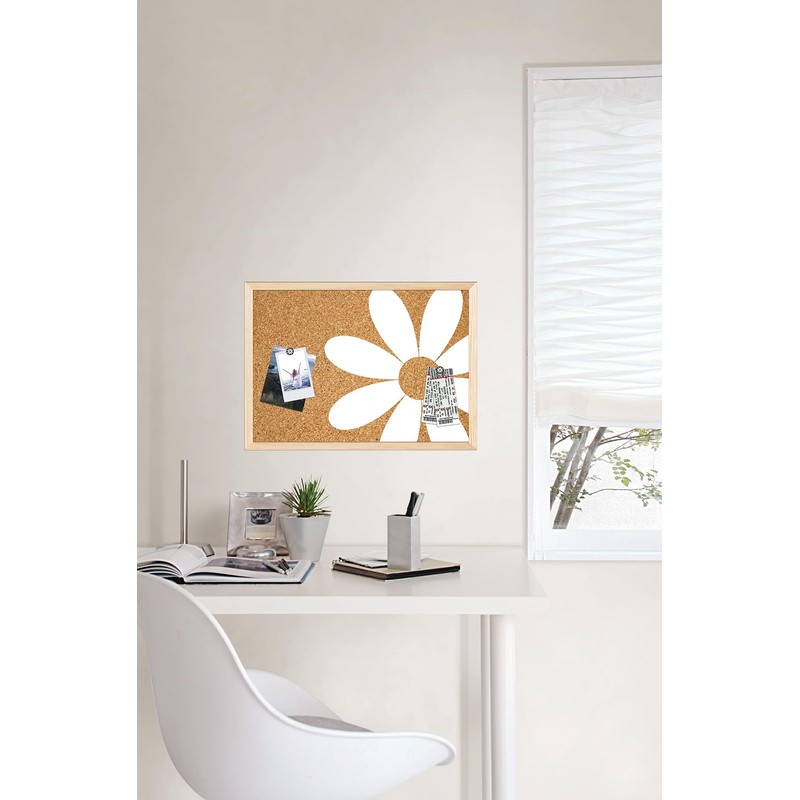 WallPops Daisy White Printed Corkboard, HB6275