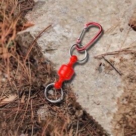 PurYupearl Fishing Strongest Magnetic Net Release Magnet Clip Holder Retractor, Quick Release Keychain with Super Strong Magnet, Fly Fishing Magnetic Buckle Fishing Equipment,Accessories (Red)