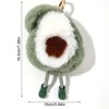 Unbranded Plush Avocado Keychain Cute Doll Key Chain Ring Purse