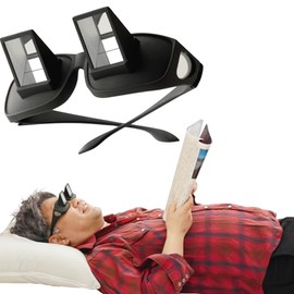 Smile Smile Easy to Sleep Glasses, Gentle on Neck and Shoulders, Prism Type, Sleep Glasses on Your Back, Watch Your Smartphone, TV Over Your Glasses, Convenient for Elderly and Recovery People, Black