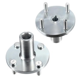 jtfrkope 4" x 4" Go-Kart Live Axle Hub with 1" to 3/4" Step-Down - 1/4" Keyed Shaft, 8 Inch Rear Front Wheel, x4 Lug Set Kit(2PCS)