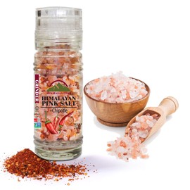 Himalayan Chef Blend of Organic Chipotle & Himalayan Salt Round Glass Jar, Seasoning Blend