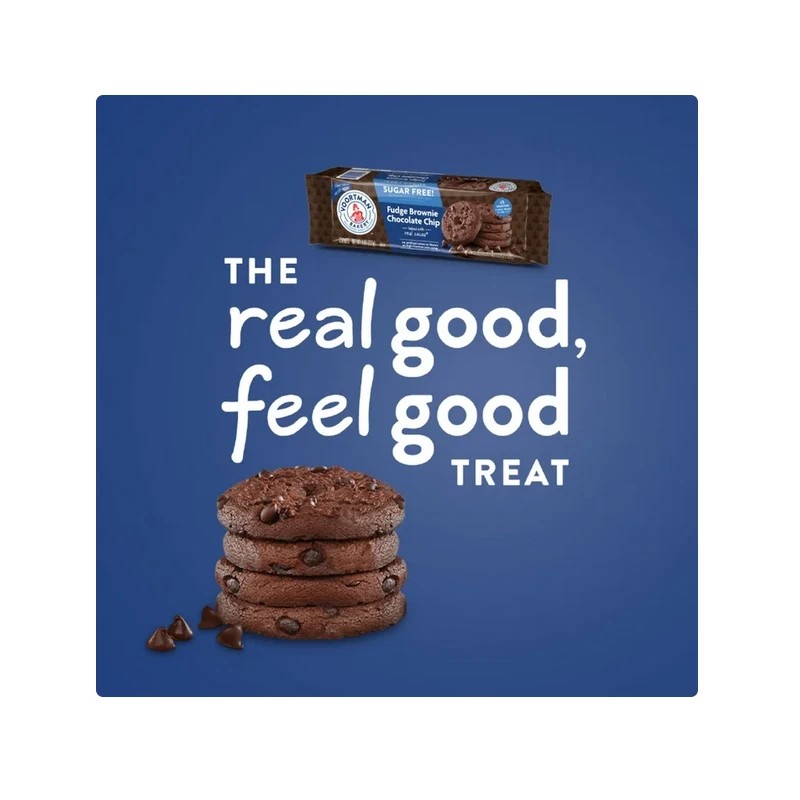 Voortman (3 pack) VOORTMAN Bakery Zero Sugar Fudge Brownie Chocolate