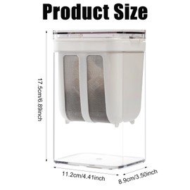 Yogurt Strainer, 1100ml Yogurt Maker Strainer Multipurpose Yogurt Filter with Fine Mesh Bag & Lid Reusable Greek Yogurt Pouch Filter Kitchen Whey Separator Tool for Yogurt Juice Tea Nut Milk Cheese