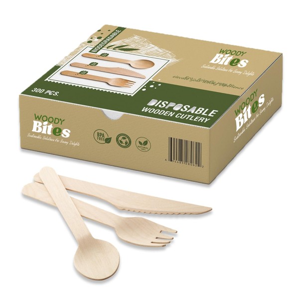Enhance your events with our -300 Count Disposable Wooden Cutlery