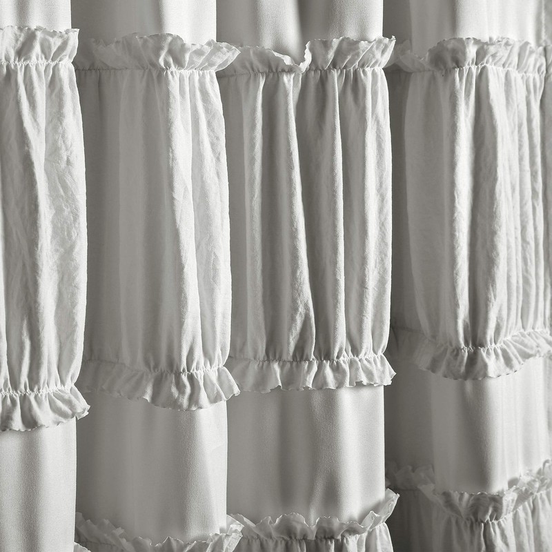 Lush Decor Nova Ruffle Window Curtain Panel Pair, 42"W x