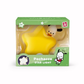 YuMe Toys Bedside Light Star Light Series, Pochacoo Star Light, Cute Pochacoo Peeking from Behind a Gold Star, 9cm LED Night Light for Kids (Ages 3 plus) Bandai