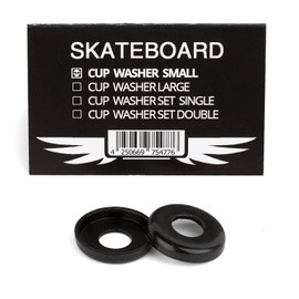 Skateboard Hardware Cup Washer Small Black - 2 Small Kingpin Discs Top - Washers for Bushings