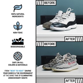 FACTORY LACED Shoe Cleaner Sneakers Kit - Includes - 8oz Sneaker Cleaner, Shoe Deodorizer, Stain and Water Repellent Spray- Safe on Vinyl, Nubuck, Suede, & More