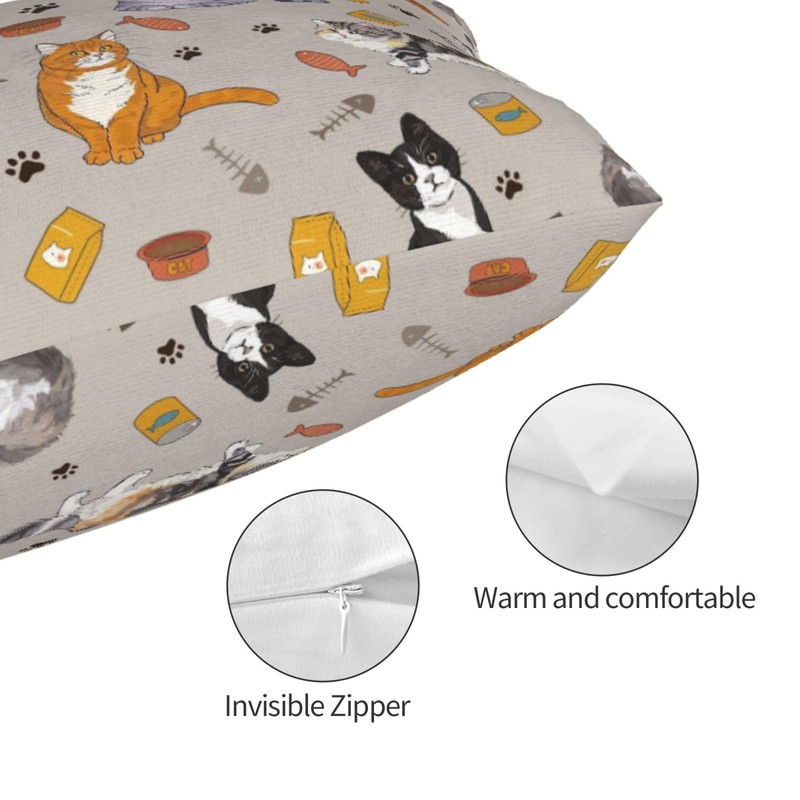 Majoug 20x30 Inch Cute cat Standard Pillow Cases, Ultra Soft