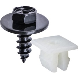 Rexka 10 Sets Bumper Cover Splash Shield Rocker Molding Screw Nut Grommet Kit Fit Toyota 901596-0525 90189-06193 Avalon Camry Highlander Sienna Venza