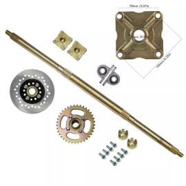 Unbranded 32'' Drift Trike Go Kart Rear Live Axle Hub Kit ,Brake  Steering Wheels Assembly - Axle Kit only
