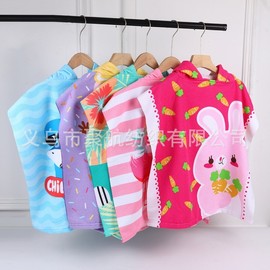 Kids Beach Poncho 2025 New Absorbent Quick-Dry Hooded Bathrobe Swim Cover-up 60x120/Unicorn 2 (Active Printing) 4ea