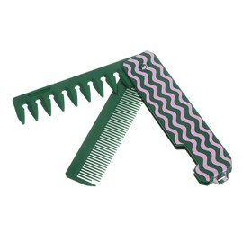 MERRYHAPY Portable Travel Folding Comb Foldable Wide Tooth Pocket Comb for Smooth Hair Care Static Design for All Hair Types Dark Green