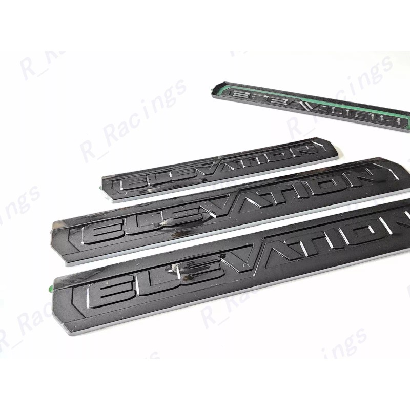 GMC OVERLAY 4PCS Gloss Black Door Rear Elevation Canyon Emblem