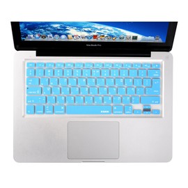 XSKN Hebrew English Language Blue Silicone Keyboard Skin Cover for 2015 and Before 2015 Released New MacBook Air 13 & New MacBook Pro 13 15 17 Inch - US/European ISO Common Keyboard