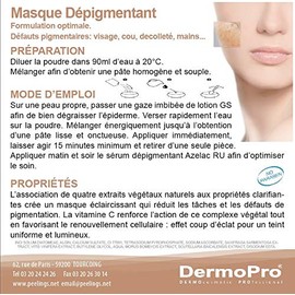 Alginate Brightening Peel Off Face Masks for Treating Pigment Spots for Face, Décolleté and Hands (5 Units)