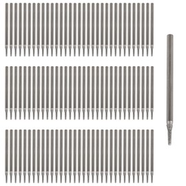 BQLZR 1mm Silver Gemstones Diamond Burrs Engraving Drill Bits Jewelry Jade Carving Drill Hole Tools Pack of 100