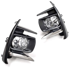 UFRAME Fits 2018 2019 2020 Toyota Sienna BASE/L/LE/SE/XLE/LIMITED Fog light Kit w/Gray Bezels/Wiring/Switch/Halogen/Bulbs