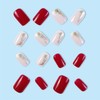 Christmas Nails - 24PCS Short Square Christmas False Nails with