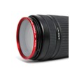 NinoLite UV Filter 40.5mm Red Frame Camera Lens Protection with