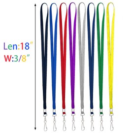 Bird Fiy Bulk Red Lanyards for Id Badges Nylon Neck Flat Lanyard for ID Name Badge Holder/Name Tag