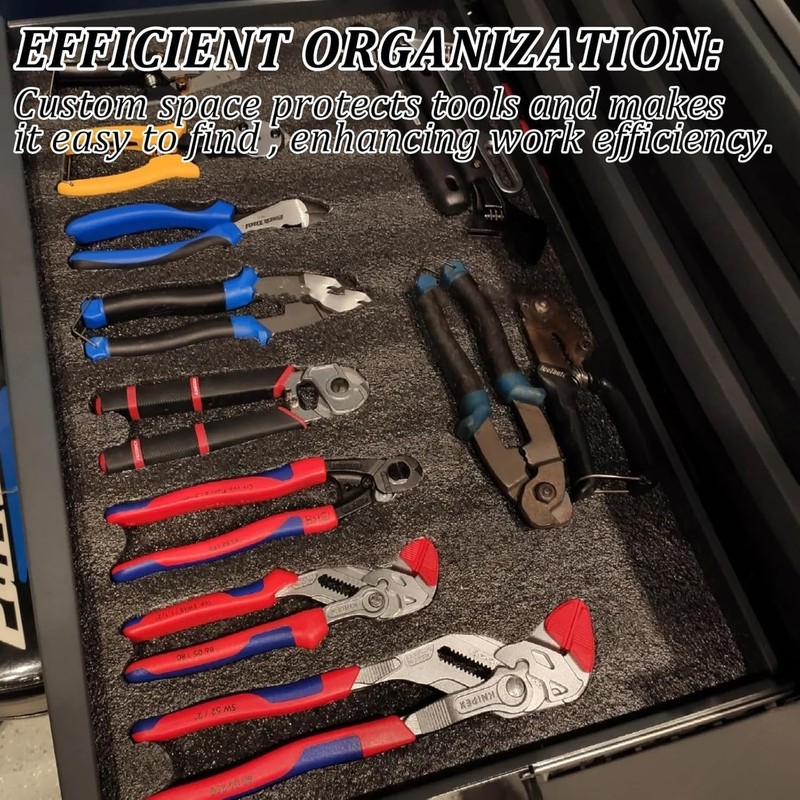 6 Pack Tool Box Foam Inserts for Cases,Tool Box Liner